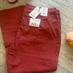 Amanda by GV Stretch Pants Glen Rose in color size 20